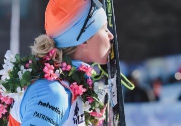 王强和玛丽亚登上最高领奖台，荣获2019中国长春净月潭瓦萨滑雪节50公里组男子及女子冠军!