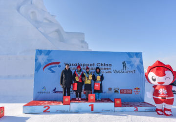 滑雪名将李宏雪第6次登上中国瓦萨最高领奖台